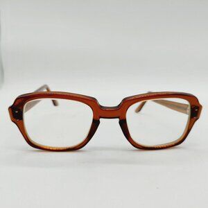 USS Square Eyeglasses Brown 4 1/2 - 5 3/4 Frames Only USS 50-22